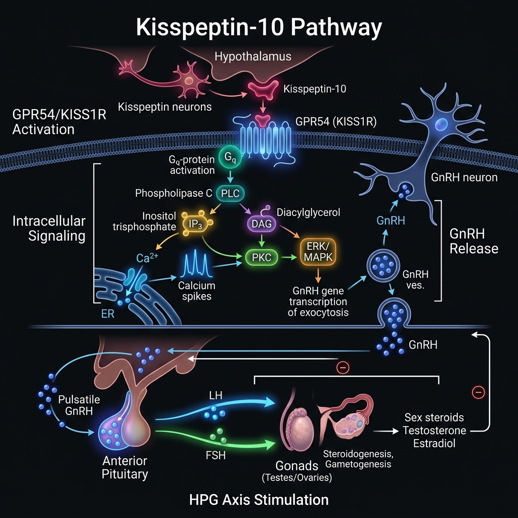 Kisspeptin-10 mechanism diagram