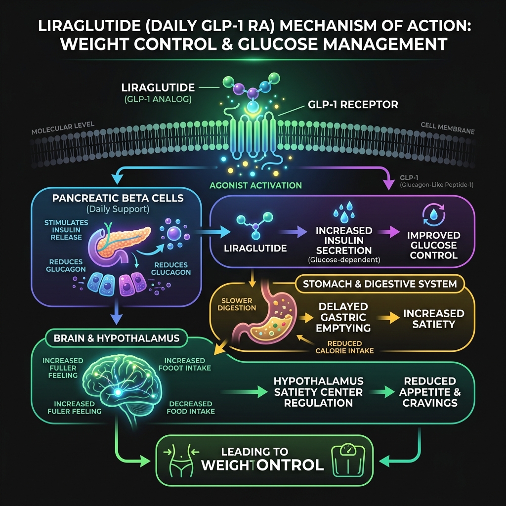 Liraglutide mechanism diagram