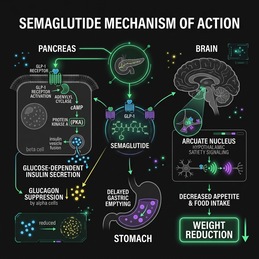 Semaglutide mechanism diagram